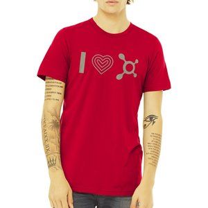 Orange Theory I LOVE OTF Bella Canvas tee RED